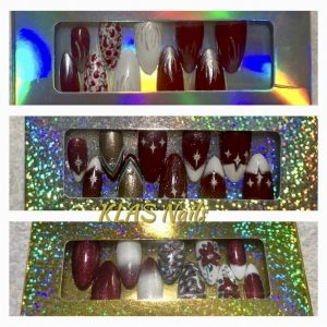 KLAS Nails glue on Fake Nail extension sets.