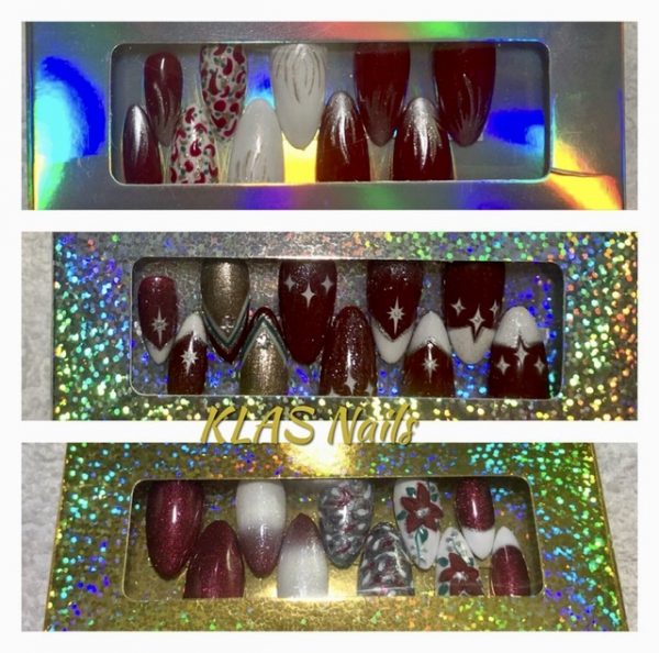 KLAS Nails glue on Fake Nail extension sets.