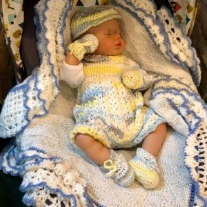 Crochet Baby Jumpsuit Set
