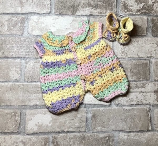 Crochet Baby Jumpsuit Set - Image 5