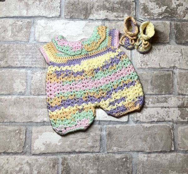 Crochet Baby Jumpsuit Set - Image 4